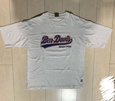 Ben Davis White T-Shirt Logo Print M Japan