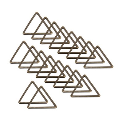 60Pcs Beading Hoop Earrings Triangle Beading Findings 17mm Bronze Color