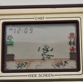 Nintendo Game & Watch Chef Vintage 1983 Clock