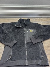 Mountain Hardwear Monkey Fleece Jacket Women s 10 Black High Neck Zip Pocket