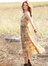 Peruvian Connection Orchard Floral Tank Sundress Size 6