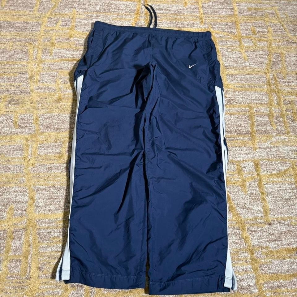 Nike Vintage Navy Windbreaker Track Pants Baggy Mesh Lined Y2K