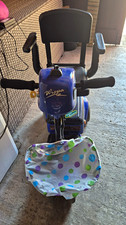 Wispa 4-Wheel Electric Mobility Scooter Blue/Black with Basket Padded Armrests