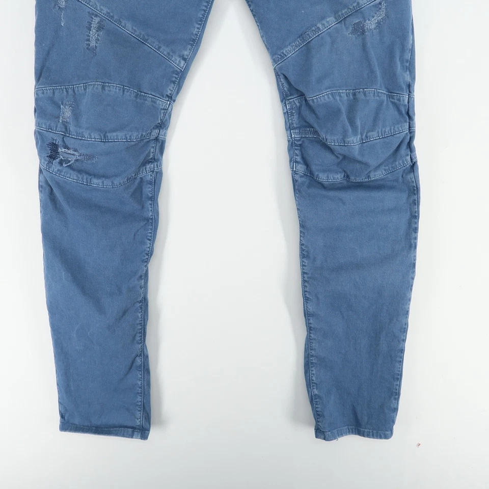 Pantalones de Moto Pierre Balmain Para Hombre Talla 33 Azul Envejecido Motociclista Denim Hecho en Italia Foto 3 de 4