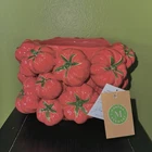 New MARTHA STEWART Red Ceramic Tomato Planter 10x6” 3D Tomatoes NWT & Drain Hole