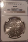 1878 7tf rev of 78 ngc ms62 !! BLAST WHITE !! FIRST YEAR !!