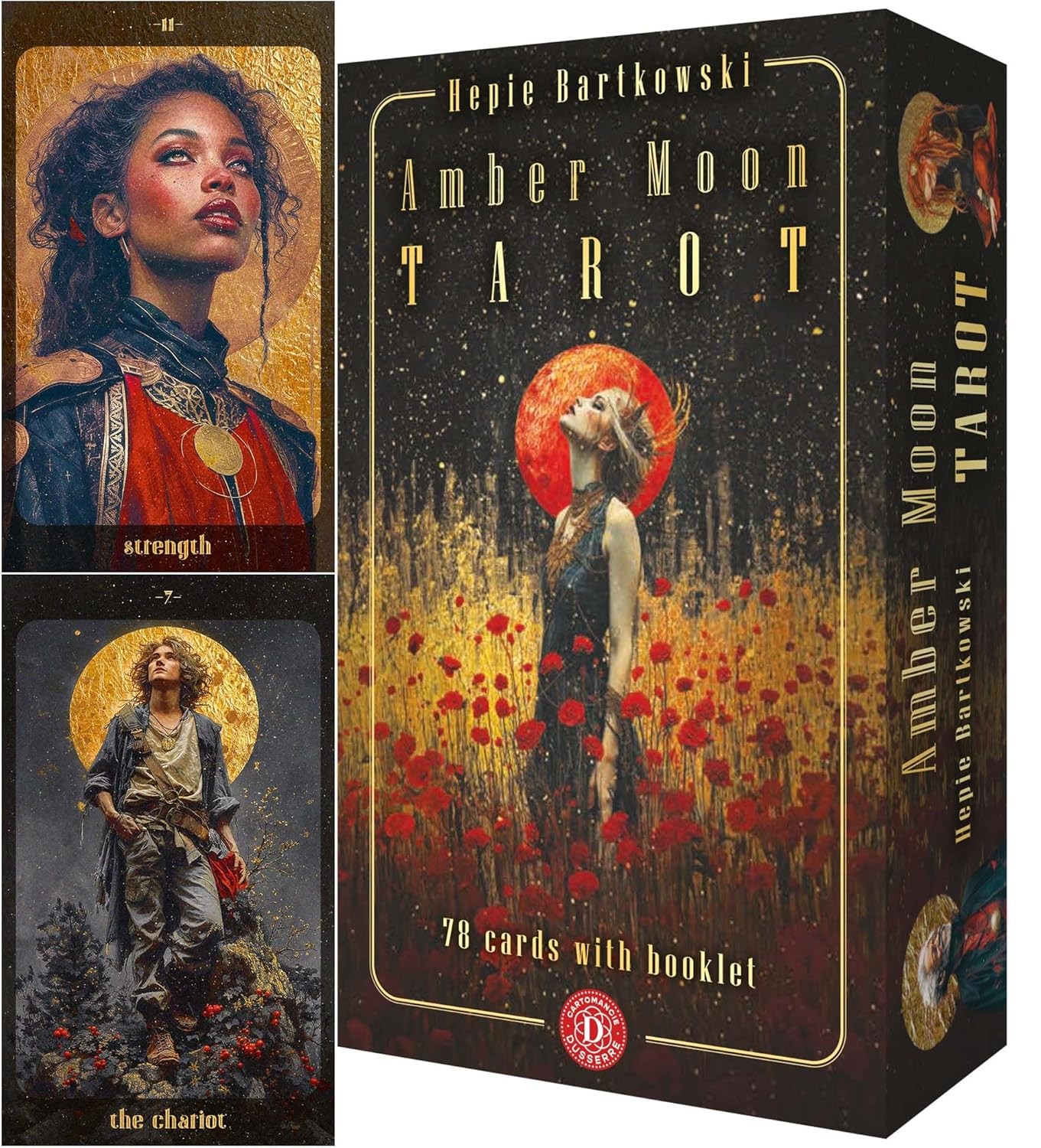 Amber Moon Tarot  78 tarot cards and 80-page booklet Cards  2025  by Hepie