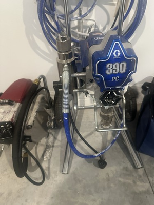 #ad Graco 390 PC Airless Paint Sprayer Blue Silver Cart with Hose $912.19