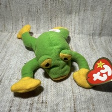 Vintage 1993 TEENIE TY Beanie Baby SMOOCHY Plush FROG RARE With Tags
