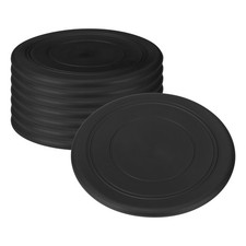 8Pcs 7 Inch Flying Disc Soft Silicone Sports Playing Disk, Black