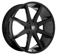 20x8.5 Dub S110 Push 6x1206x132 35 Gloss Black Wheels Rims Set4 74.5