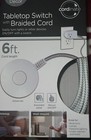 Cordinate Decor 6 ft Tabletop Switch With Braided Extension Cord