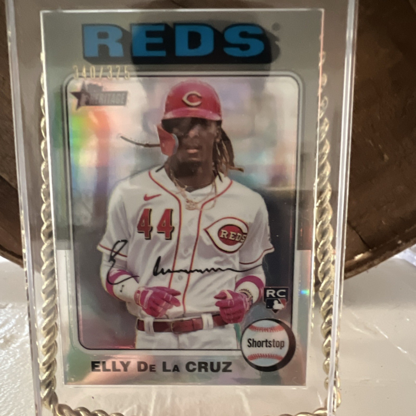 Topps 2024 Heritage Chrome Silver Refractor Elly De La Cruz #473 RC /375 Reds
