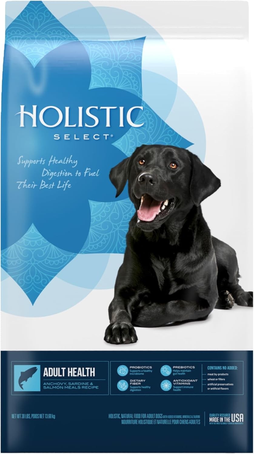 Holistic Select Natural Dry Dog Food, Anchovy & Sardine and Salmon Meal Recipe,