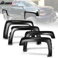 Fits 14-18 Silverado Short Bed Fleetside Pocket Rivet Fender Flares Pp Smooth