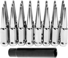 24pcs, m14x1.5 Lug Nuts Wheel Spike, Conical Bulge Seat, Closed End Spiked with