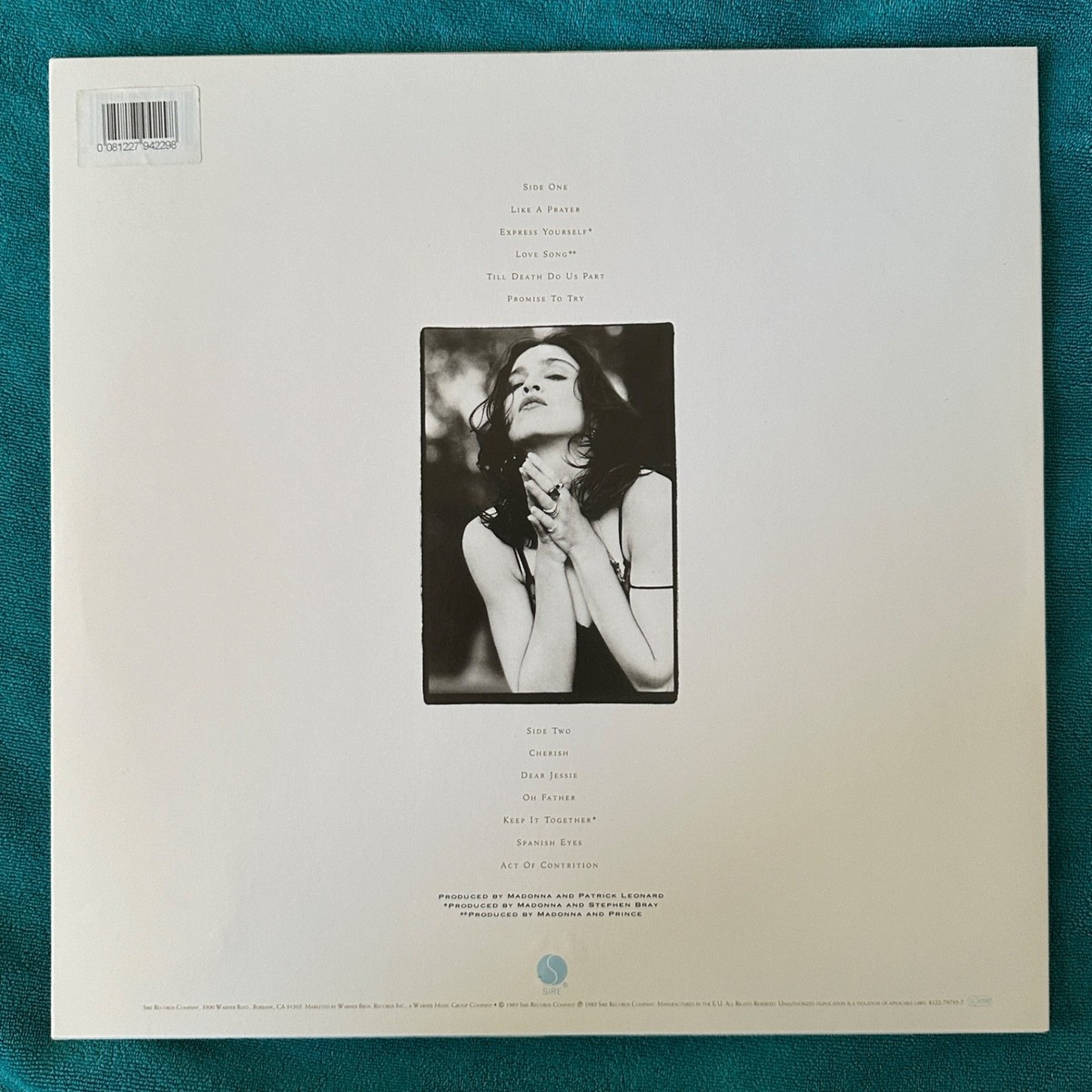 Rare LE UK Import Red Vinyl Madonna Like A Prayer LP Sainsbury's