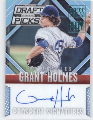 2014 Panini Prizm Perennial Draft Picks #22 Grant Holmes Press Proof Auto #/199