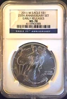 2011-W American Eagle NGC MS-70 Early Release Vtg Bullion-0.999 Silver 1 Oz Coin