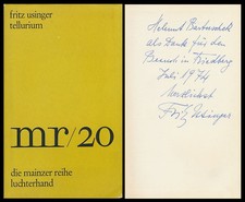Usinger, Tellurium. Elf Essays. [Signiertes Widmungsexemplar].