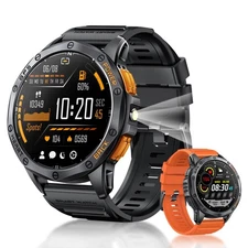 Military Smart Watch GPS Heart Rate Monitor 170+ Sports Bluetooth iOS Android