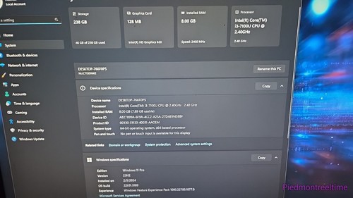 Intel NUC7i3BNK Intel Core i3 8GB RAM 256GB M.2 Mini NUC PC Windows 11 Pro - Afbeelding 9 van 12