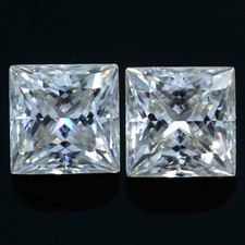 Natural D Color VVS1 Excellent Cut 2.5x2.5 MM Princess Pair White Loose Diamond