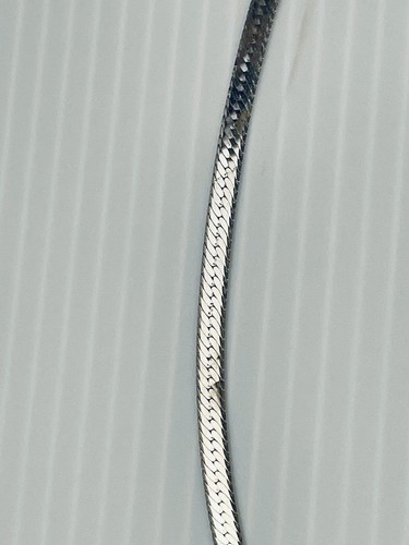 Vintage Sterling Silver 925 Herringbone Necklace 30 inches about 11.5grams Nice! - Picture 5 of 14
