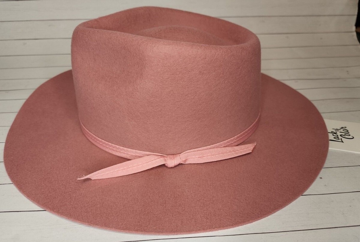 Lack Of Color Pink Brim Hat Lack of Color Rancher Hat Rose Pink 59cm Size L Australian  main image 4