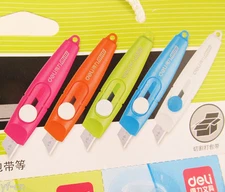 100x DELI Mini Utility Knife Box Cutter Auto-Retractable Razor Blade Knife 2020