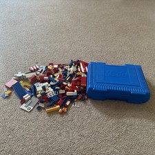 1983 Lego Mixed Lot With Blue Storage Case