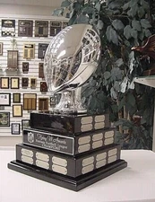 3 TIER LARGE FANTASY FOOTBALL FFL PERPETUAL AWARD 38 YEARS SILVER CHROME *