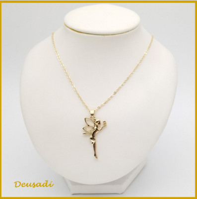 Collana con ciondolo a forma di fata in argento sterling - Delicati gioielli a forma di ninfa - Italia