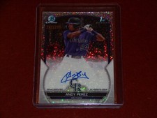 2023 Bowman Chrome Prospects Auto Speckle Refractors 242/299 Andy Perez