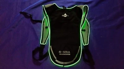 TRIPPY LIGHTS Light Up LED GREEN Camelbak Style Hydration Pack Water Backpack for Festivals!