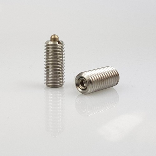 Federnde Druckstücke mit ISK u. Druckstück M5 Edelstahl A2 - verst. Federkraft - Bild 1 von 2