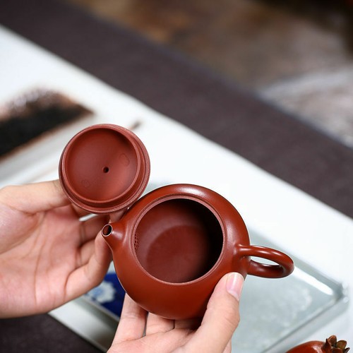 Authentic Yixing Zisha Tea Pot Marked Dahongpao Clay Xishi Pot Master Kungfu Pot - Picture 6 of 10