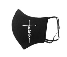 CUSTOM FAITH Cross Face Mask,Christian, Jesus, Religious, Washable Face Masks