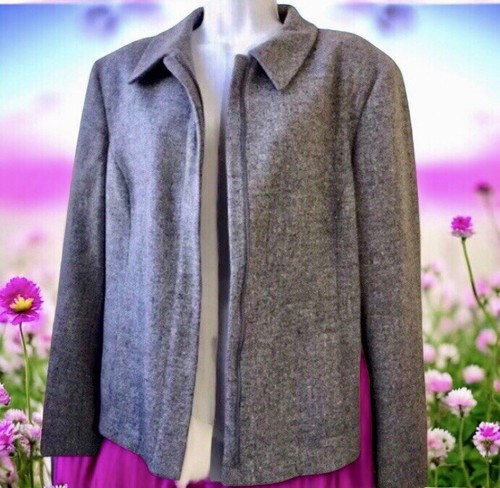 Ann Freedburg USA Full Zip Tweed Wolle Sakko Blazer gefüttert Vintage Damen 14 - Bild 12 von 12