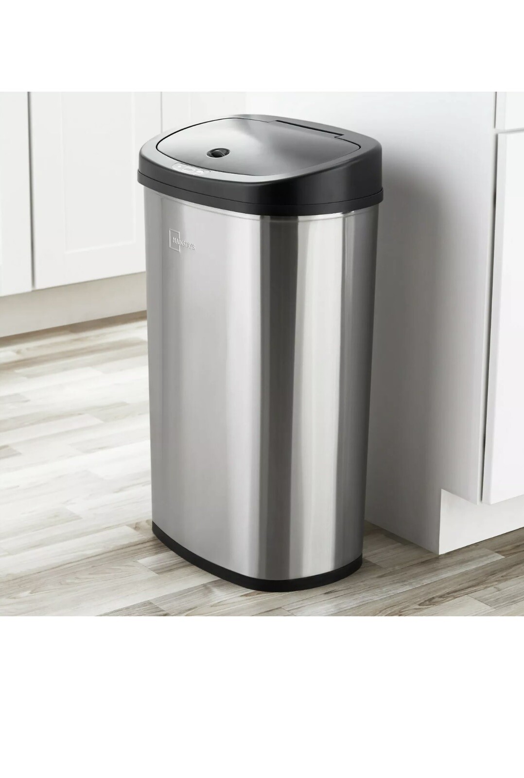 Mainstays 13.2 gal /50 L Motion Sensor Kitchen Garbage Can, Stainless
