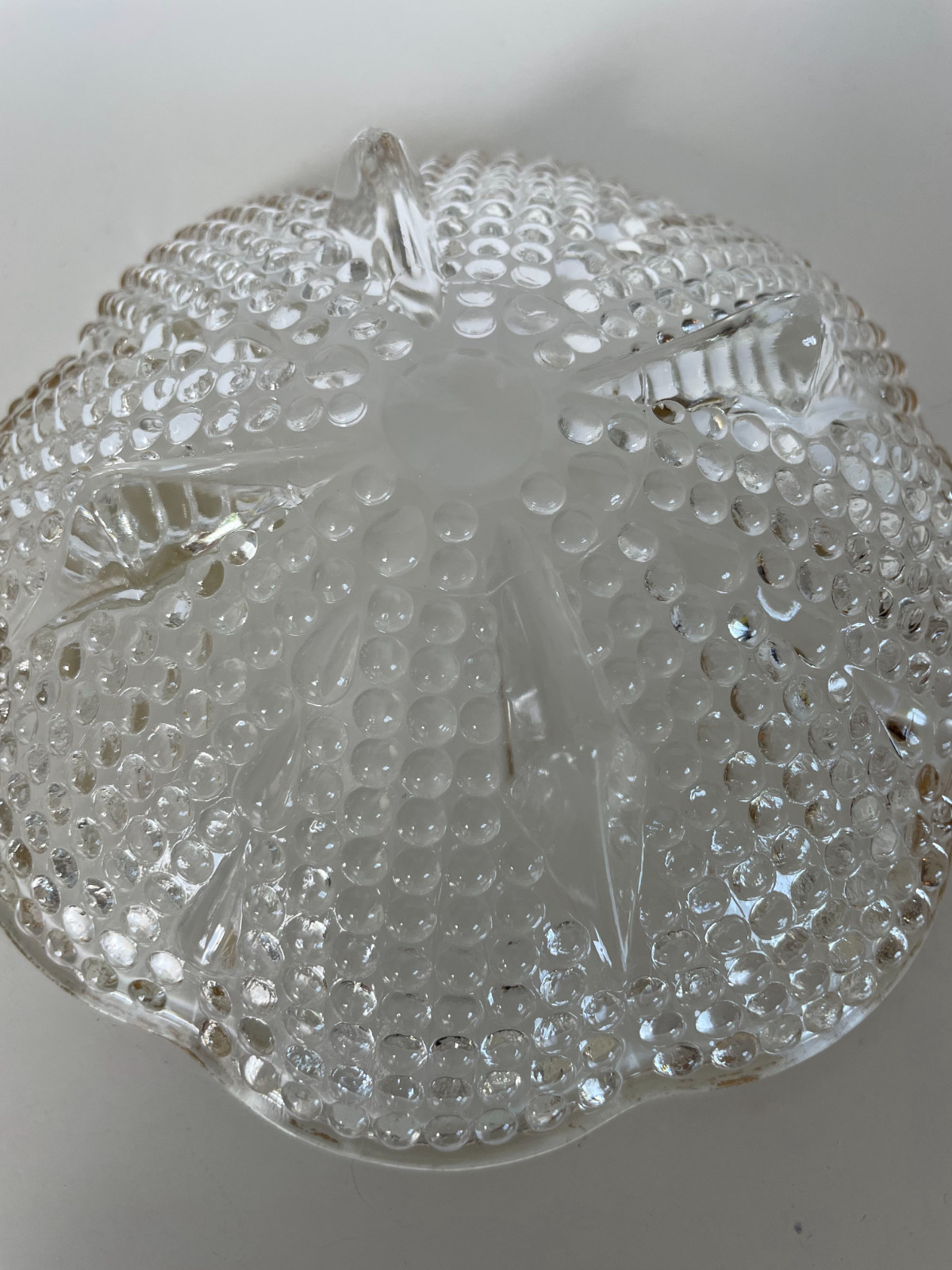 2 Vintage Hazel Atlas Nappy Bowls Hobnail w/Jewel Drop Pattern Clear Glass