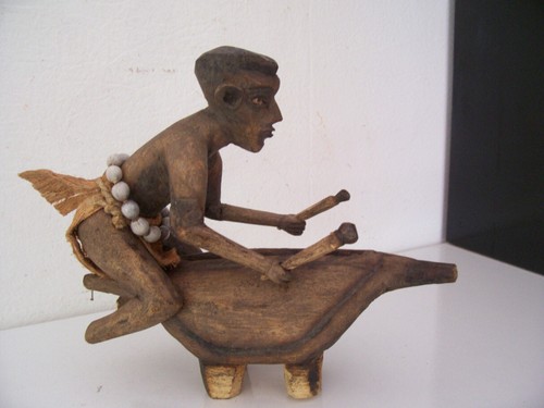 2 African Statue DRC Congo Statues African - Photo 3 sur 10