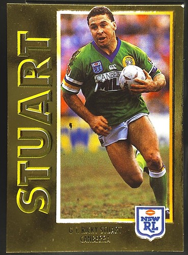 1994 #G1 Ricky Stuart Canberra Raiders Gold Card Dynamic rugby league NRL - Picture 3 of 3