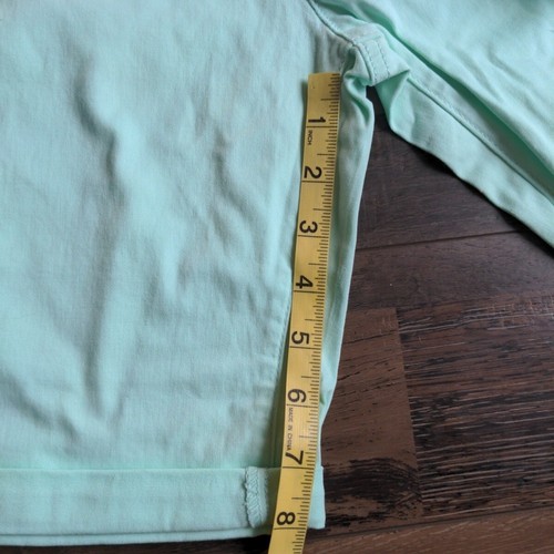 Children's Place Shorts Girls 16 Mint Green 7" inseam Adjustable Waist Cuffed - Picture 8 of 12