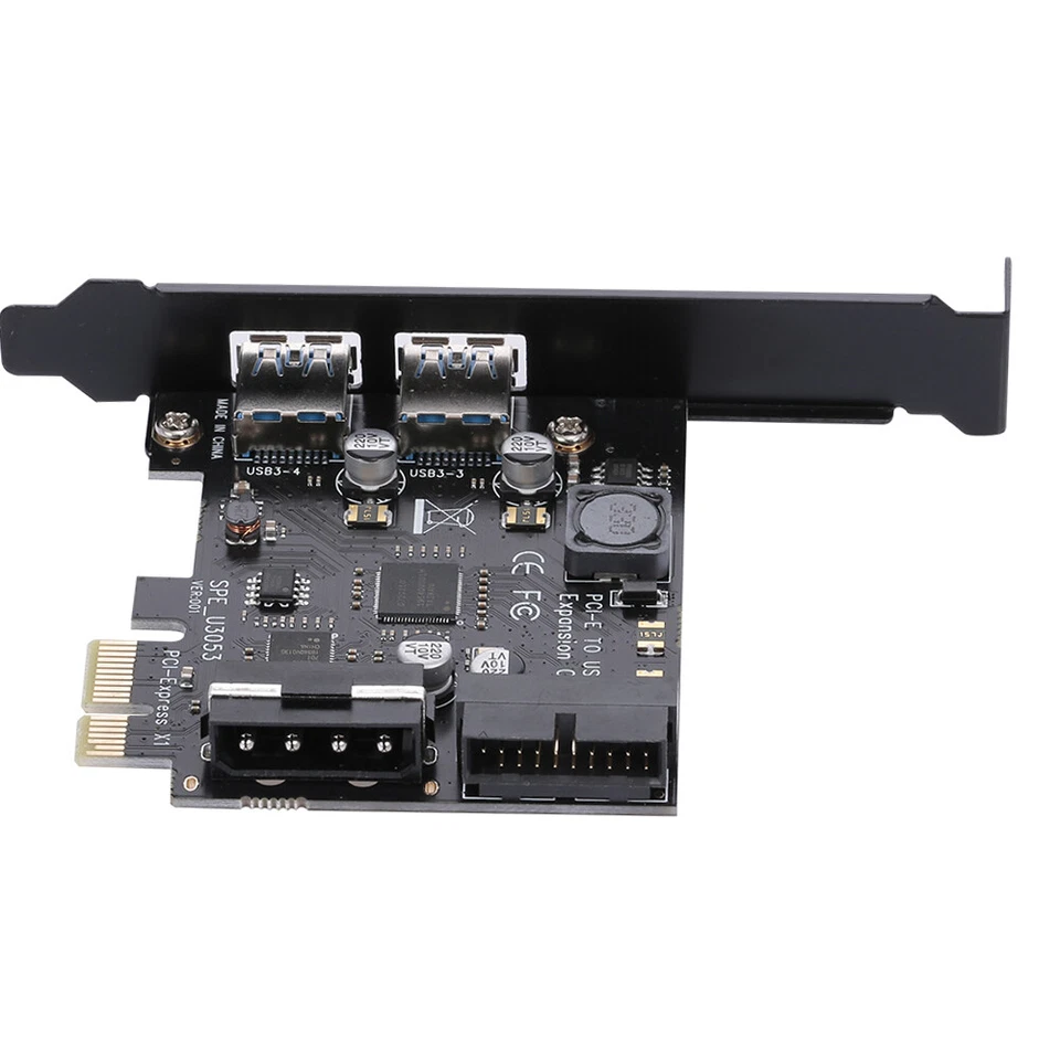 PCI-E USB 3.0 Hub w/5V 4 Pin 2Port Connector D4F0 - Image 2 of 4