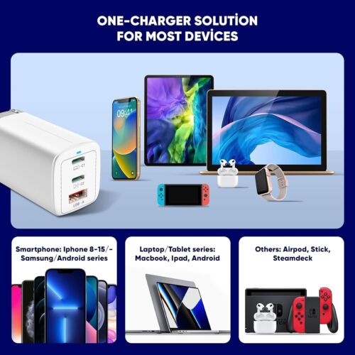 Lightweight portable design GaN tech Charger and foldable plug for saving space - Picture 5 of 6