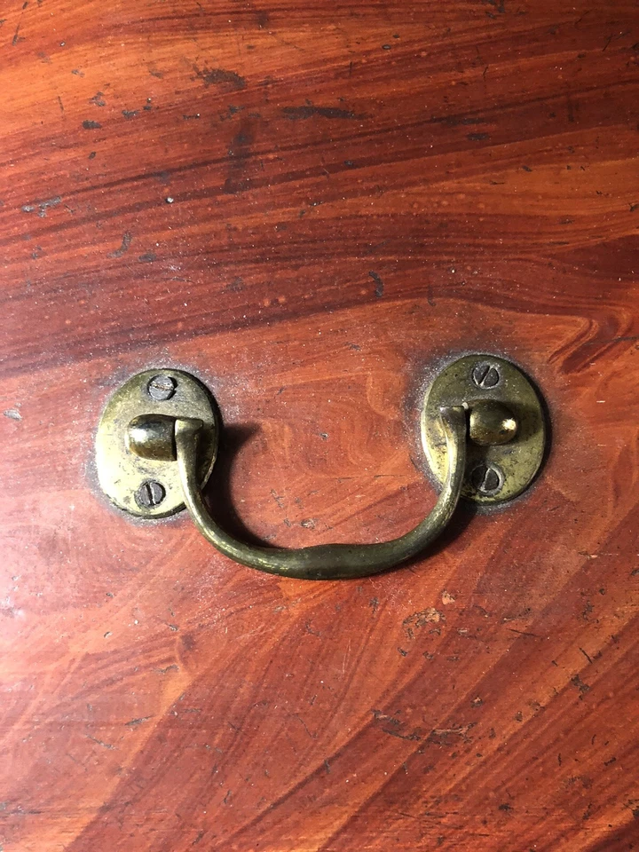 Antiguo/pino encajado/caja de documentos/primitivo Maine/decorado a mano/recibo Foto 4 de 4