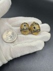 Fabegere Egg Clip Earrings Joan Rivers Gold Black
