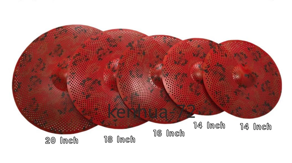 E-Cymbals Low-volume Silent Cymbals 5pcs with Long-sleeved Cymbals(multicolor) - Image 2 of 4