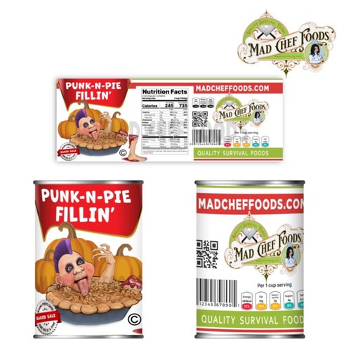 Etiqueta de lata de sopa Punk N Pie Acción de Gracias STOCKING STUFFER broma mordaza regalo pavo - Imagen 3 de 5